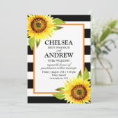 Zonnebloem - zwarte witte stripkaart kaart (Staand voorkant)