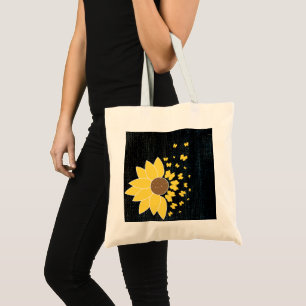 Zonnebloem Zwartewitten Tote Bag
