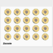 Zonnebloemadres Sticker (Vel)