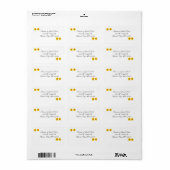 Zonnebloemadreslabel Etiket (Full Sheet)