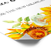 Zonnebloemadvies en wensen voor Passen getrouwd Poster (Hoek)