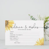 Zonnebloemadvies en wenst vrijgezellenfeest briefpapier (Staand voorkant)