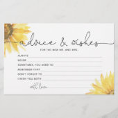 Zonnebloemadvies en wenst vrijgezellenfeest briefpapier (Voorkant)