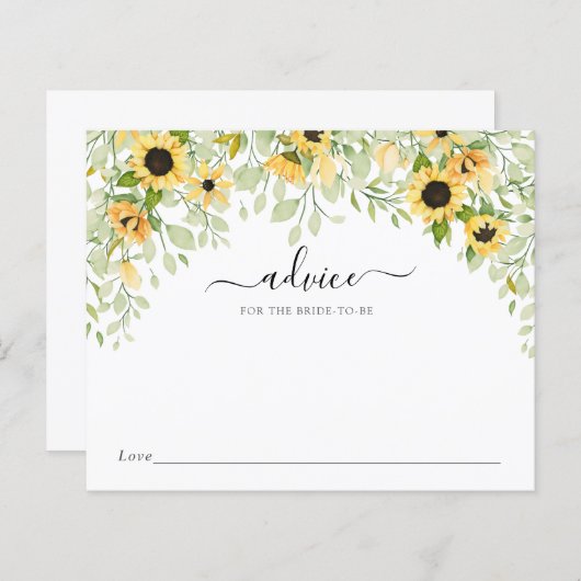 Zonnebloemadvies voor de bride (Voorkant / Achterkant)