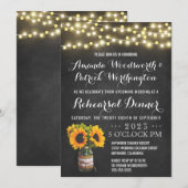 Zonnebloemalkbordrepetities Kaart (Voorkant / Achterkant)