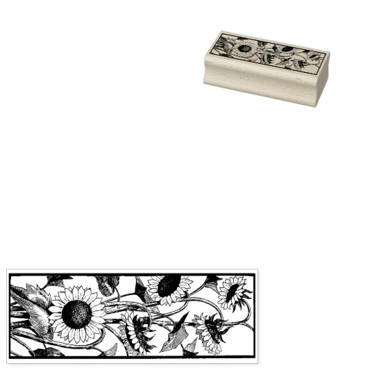  ZonnebloemAntiek Rubberstempel (Gestempeld)