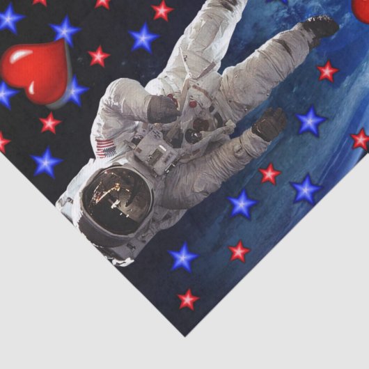 Zonnebloemastronaut Weefpapier Tissuepapier (Detail)