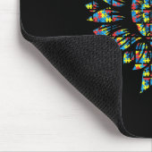 Zonnebloemautisme Puzzle Piece Ribbon Cool Awarene Muismat (Hoek)