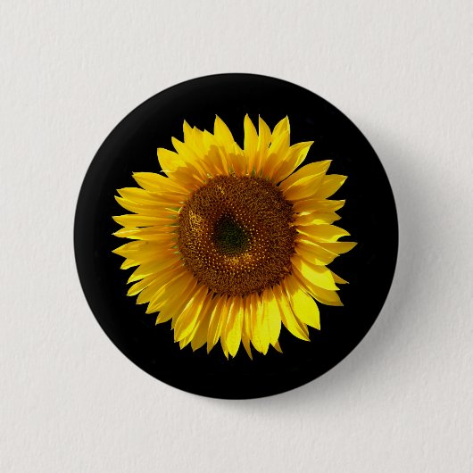 Zonnebloembadge Ronde Button 5,7 Cm (Voorkant)
