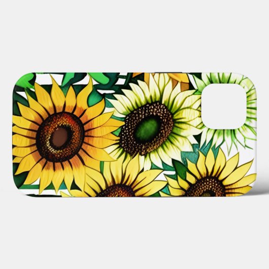 Zonnebloembehangpapier Case-Mate iPhone Case (Achterkant (horizontaal))