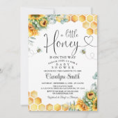 Zonnebloembij een beetje honing Baby shower Kaart (Voorkant)