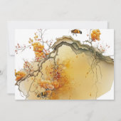 zonnebloembij | Foto Verjaardag uitnodiging (Achterkant)