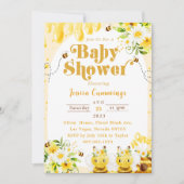 Zonnebloembijen Baby shower Kaart (Voorkant)