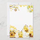 Zonnebloembijen Baby shower Kaart (Achterkant)