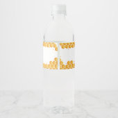 Zonnebloembijen Baby shower Waterfles Etiket (Achterkant)