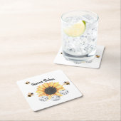 Zonnebloembijen Floral Dice Bunco Kartonnen Onderzetters (Insitu)