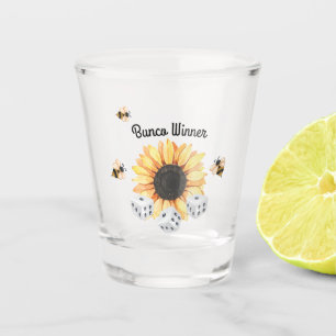 Zonnebloembijen Floral Winner Dice Bunco Shot Glas