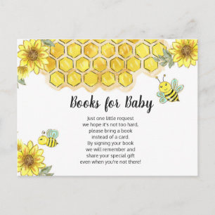 Zonnebloembijenboeken voor Baby-sluitingskaarten Uitnodiging Briefkaart