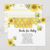 Zonnebloembijenboeken voor Baby-sluitingskaarten Uitnodiging Briefkaart (Voorkant / Achterkant)