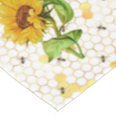 Zonnebloembijenkop Honeycomb Golden Honey Tafelkleed (Gekanteld)