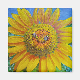 Zonnebloembijenmagneet Magneet