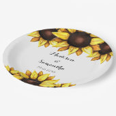 Zonnebloembindpapier Bord Waterverf (Gekanteld)