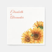 Zonnebloembindpapier Servet (Voorkant)