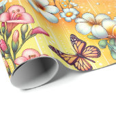 Zonnebloemblaadjes Cadeaupapier (Rol Hoek)