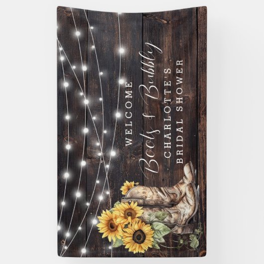 Zonnebloembladen en Bubbly Vrijgezellenfeest Welko Spandoek (Verticaal)