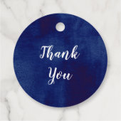 Zonnebloemblauw Floral Dank u Vrijgezellenfeest Bedankjes Labels (Achterkant)