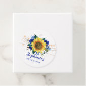 Zonnebloemblauw Floral Dank u Vrijgezellenfeest Bedankjes Labels (In situ)