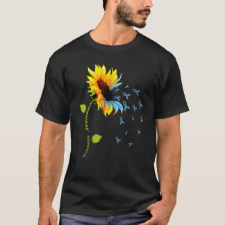 Zonnebloemblauw Geel Lint T1D Type 1 Diabetes Awa T-shirt