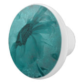 Zonnebloemblauw  getextureerd keramische knop (Rechts)