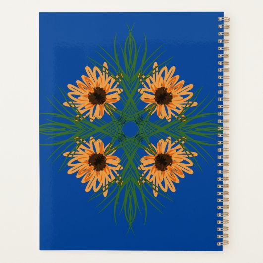 Zonnebloemblauw leraar Homeschool Planner (Achterkant)