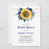 Zonnebloemblauw Roos Licht Vrijgezellenfeest Kaart (Voorkant)