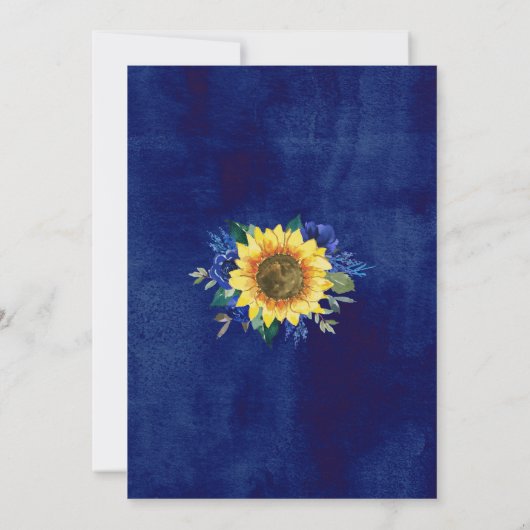 Zonnebloemblauw Roos Ventilatorlicht Bindend Kaart (Achterkant)