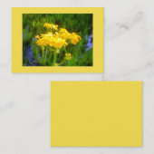 Zonnebloemblauw waterreflectie visitekaartje (Voorkant / Achterkant)