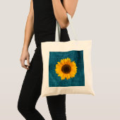 Zonnebloemblauwe Canvas tas voor het opdrukken van (Voorkant (product))