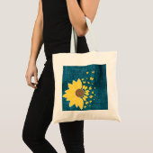 Zonnebloemblauwe Canvas tas voor het opdrukken van (Voorkant (product))