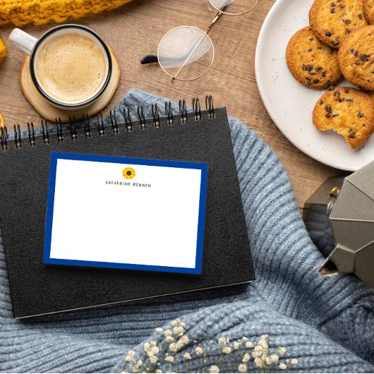 Zonnebloemblauwe rand Speciaal bedankt