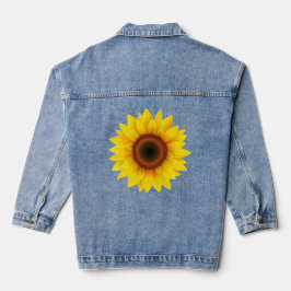 Zonnebloembloem Denim Jacket