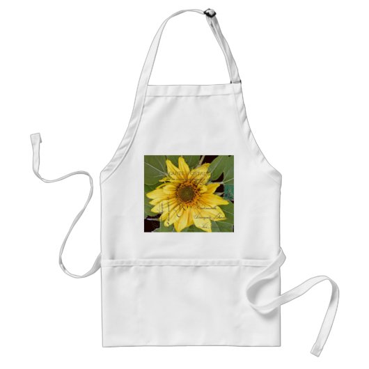 Zonnebloembloem Frans Ephemera Apron Standaard Schort (Voorkant)