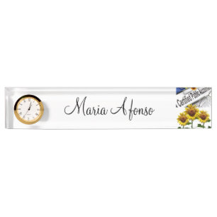 Zonnebloemboardbord Naambordje