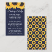 Zonnebloemboeken Baby Neutraal Baby shower Encl Informatiekaartje (Voorkant / Achterkant)