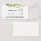 Zonnebloemboeken voor Baby- aanvraagkaart Informatiekaartje (Voorkant / Achterkant)