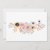 Zonnebloemboeket Elegant Land Save the Date Bedankkaart (Achterkant)