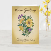 Zonnebloemboeket Groet Kaart (Gele Bloem)