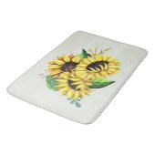 Zonnebloemboeket in waterverf badmat (Gekanteld)