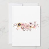 Zonnebloemboeket Late zomer Bloemen bruiloft Kaart (Achterkant)