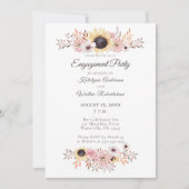 Zonnebloemboeket verlovingsfeest kaart (Voorkant)